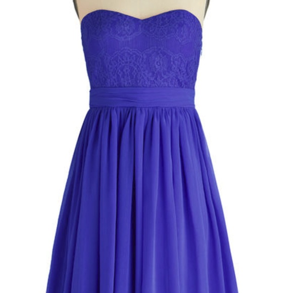NWT Modcloth Minuet Purple Strapless Dress Small - Picture 1 of 3
